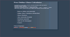 Desktop Screenshot of online-glaze-calculator.com